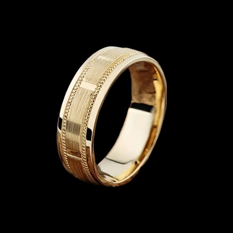 Fashion Creative Gold Stainless Steel Ring