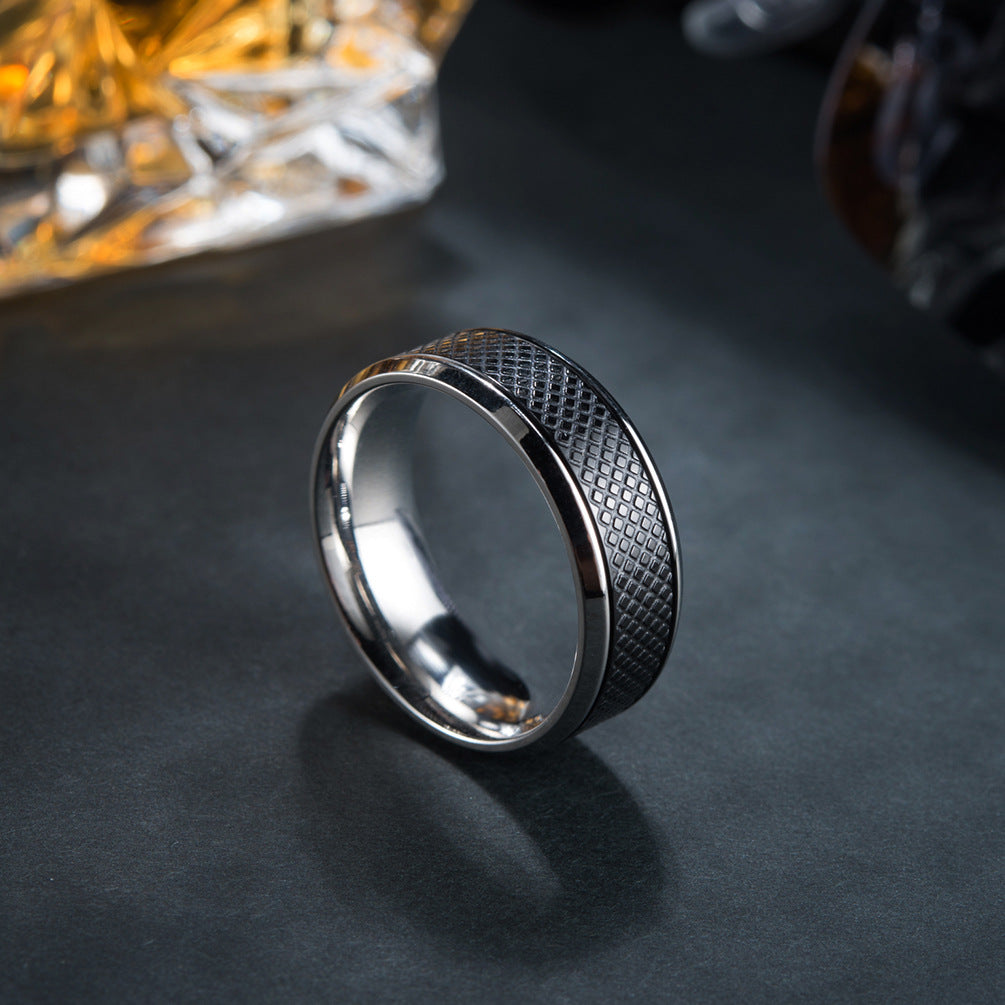 Black Titanium Steel Ring