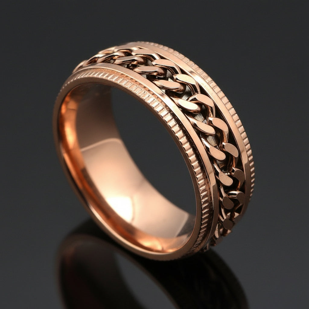 Mens Stainless Steel Spinner Rings