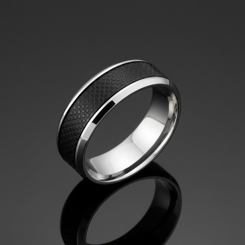 Black Titanium Steel Ring