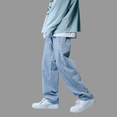 Jeans Straight Casual Drape